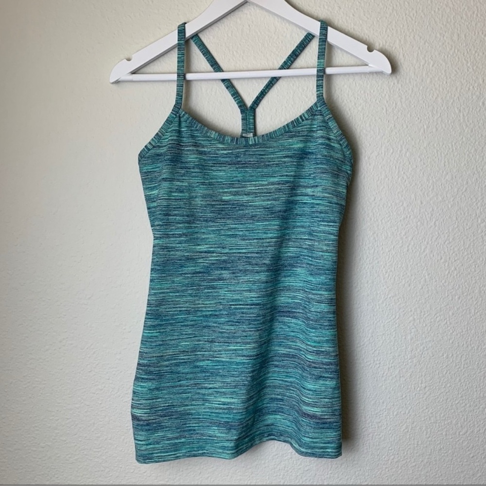 Lululemon blue & green tank top Size 8